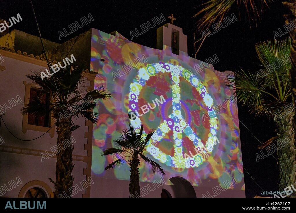 fiesta Flowerpower, Sant francesc Xavier, Formentera, balearic islands, Spain.