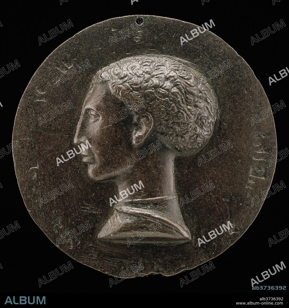 PISANELLO. Leonello d'Este, 1407-1450, Marquess of Ferrara 1441 [obverse]. Dated: c. 1441/1444. Dimensions: overall (diameter): 6.81 cm (2 11/16 in.)  gross weight: 109.84 gr (0.242 lb.)  axis: 1:00. Medium: bronze.