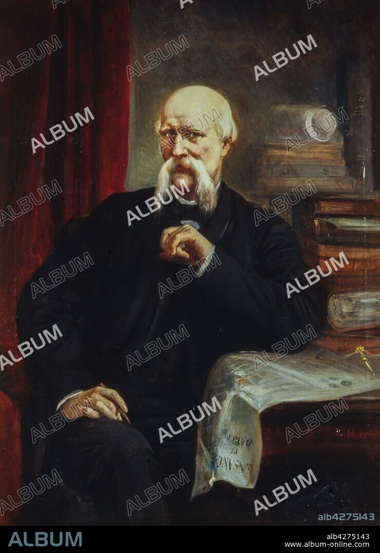 RAMON MARTI I ALSINA. Ramon Martí i Alsina / 'Retrato de Ildefons Cerdá i Sunyer', 1878.