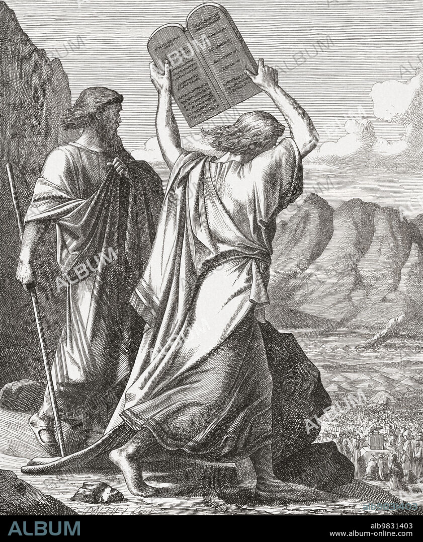 Jupiter or Jove, King of the Gods in mythology and venerated in ancient Rome. In this 19th century chromolithograph after a work by Etienne Antoine Eugene Ronjat, Victory places a wreath on his head.