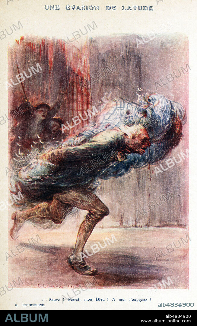 Une evasion de Latude. Illustration de 1911 de Charles LEANDRE (1862-1934) pour Contes et fantaisies de Georges COURTELINE (1858-1929). Credit : Collection Jonas/Kharbine-Tapabor.