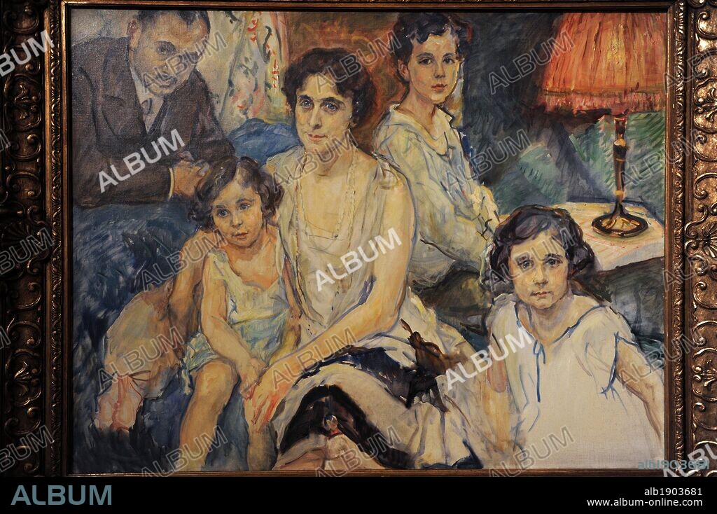 Max Slevogt (1868-1932). German Impressionist painter and illustrator. The Plesch family portrait., 1928. Oil on canvas. Jewish Museum Berlin. Germany.