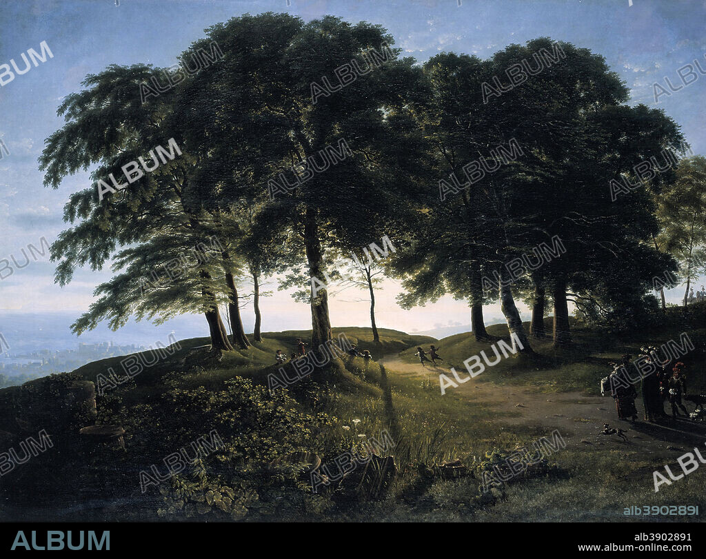 KARL FRIEDRICH SCHINKEL. Der Morgen / Morning. Date/Period: 1813. Painting. Oil on canvas. Height: 76 cm (29.9 in); Width: 102 cm (40.1 in).