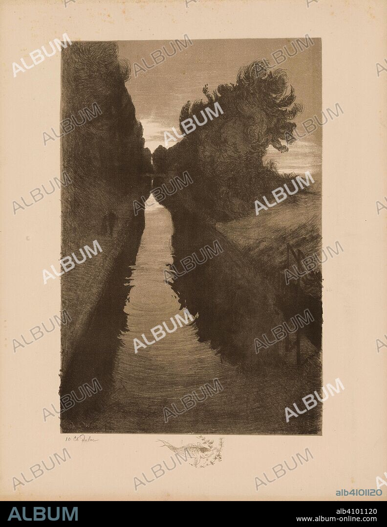 CHARLES MARIE DULAC. Plate 1 (Planche 1) from the series Suite de paysages. Dimensions: 65.5 cm x 50.3 cm, 50.3 cm x 33.5 cm.