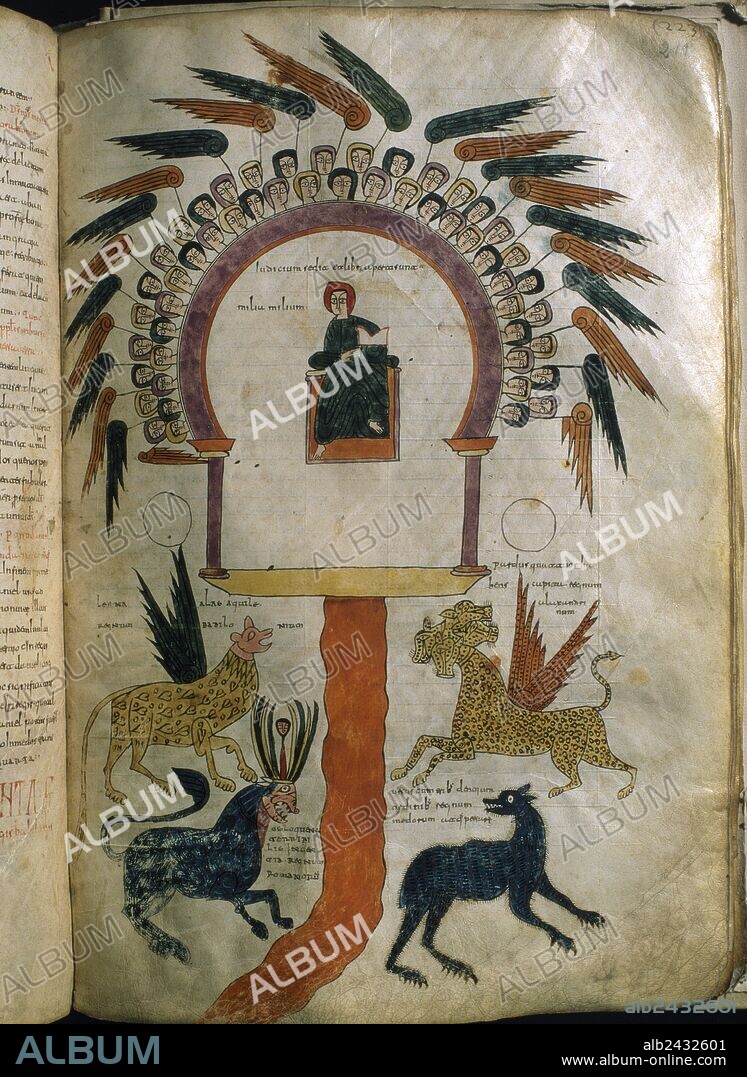 Urgell Beatus. 10th century. Illuminated manuscript and medieval commentary. Diocesan Museum of La Seu d'Urgell. Catalonia. Spain.