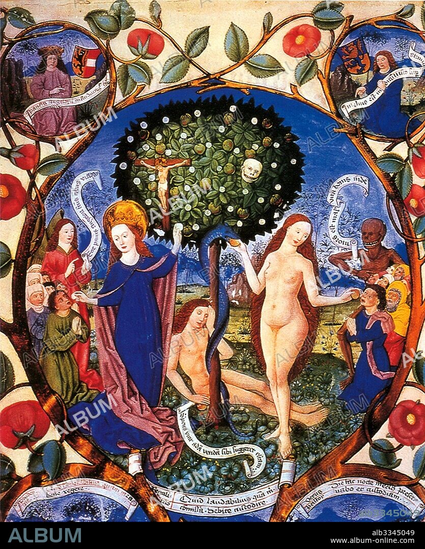 BERTHOLD FURTMEYR. Tree of Death and Life (Miniature from the Salzburg Missale).