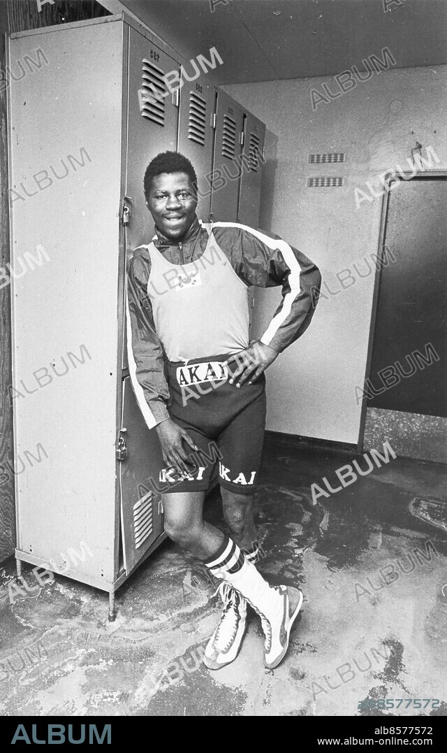 Göteborg 1982-04-05 - Patrick Lumumba - boxare - *** Local Caption *** GP - Foto: Bengt Kjellin. KAMERAREPORTAGE.