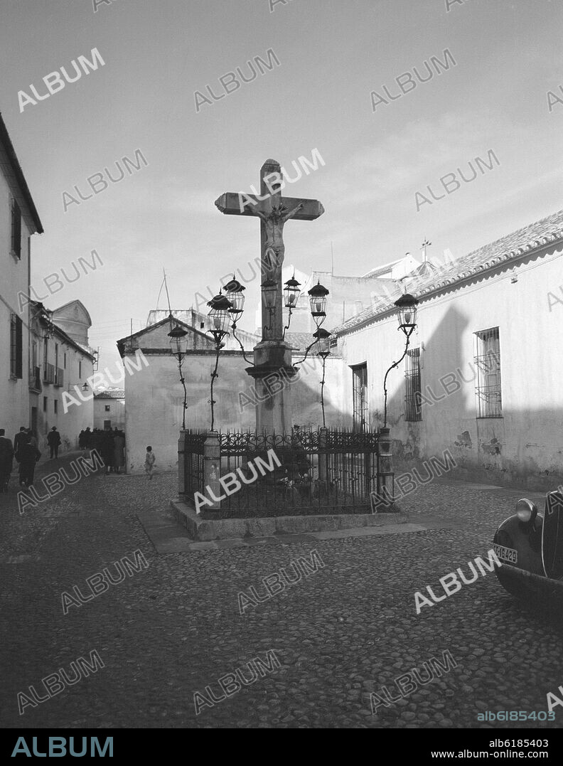 JUAN NAVARRO LEÓN. EL CRISTO DE LOS FAROLES - 1794 - BARROCO ESPAÑOL - FOTOGRAFIA EN BLANCO Y NEGRO - AÑOS 50.