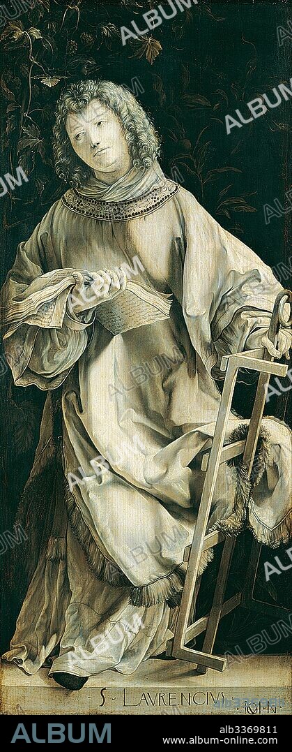 GRÜNEWALD MATTHIAS. Panel of the Heller Altar depicting St. Laurence.