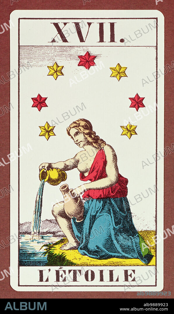 XVII The Star,tarot card (detail of 75654).