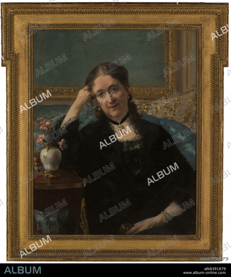 HENRI GERVEX. Portrait de Madame Blerzy, 1884.