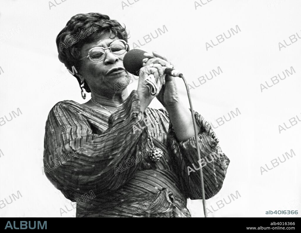 Ella Fitzgerald, Capital Jazz, Knebworth, 1981. American jazz singer often referred to as the First Lady of Song, Queen of Jazz, and Lady Ella.