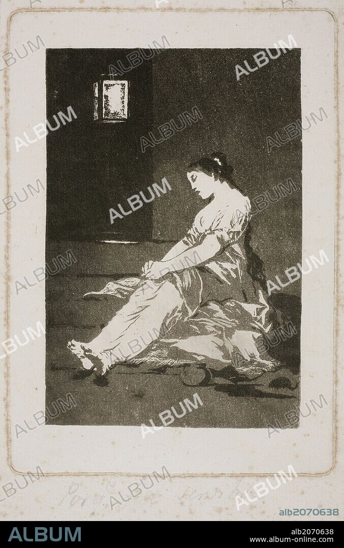 Francisco de Goya y Lucientes / 'Porque fue sensible. Capricho 32', 1797-1799, Escuela Española, Aguatinta; Bruñidor, 215 mm x 151 mm, G05601.