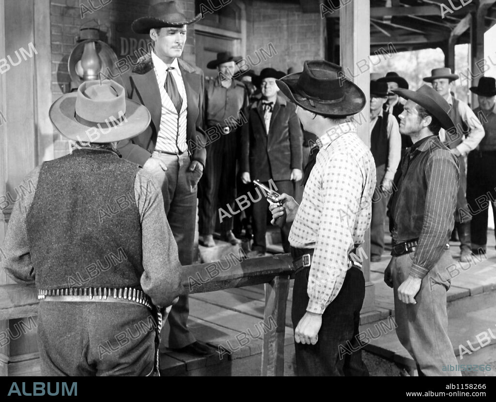 ERROL FLYNN in MONTANA, 1950, directed by RAY ENRIGHT. Copyright WARNER BROTHERS.