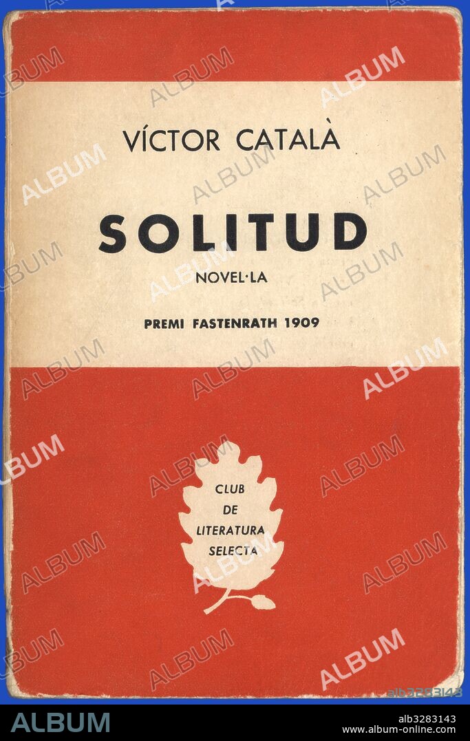 Portada de la novela Solitud, de Víctor Català. Editorial Selecta, de Barcelona. Editada en 1952.