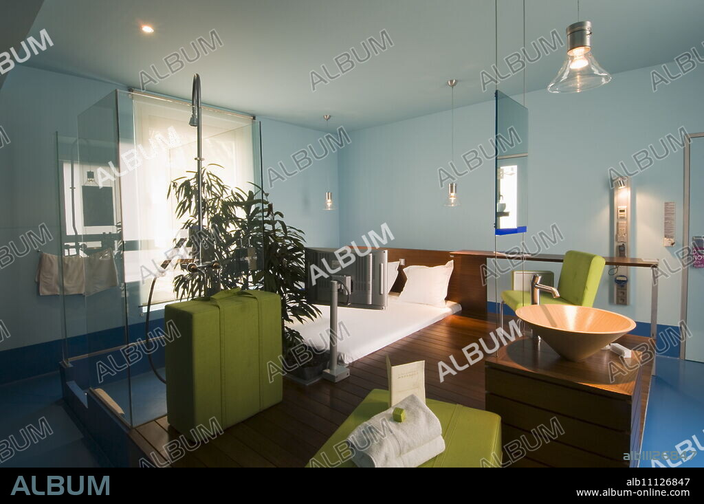 Hotel Hi, designed by Matali Crasset, 3 Avenue des Fleurs, Nice, Alpes Maritimes, Provence, Cote d'Azur, French Riviera, France, Europe.