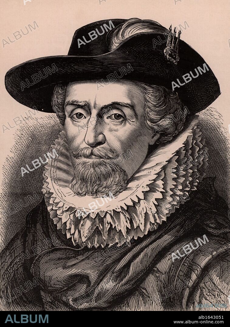 James VI of Scotland from 1567, and James I of England and Ireland from 1603 (1566-1625). Son of Mary Queen of Scots, he was the first Stuart monarch of the United Kingdom . Wood engraving c1900.  (Photo by: Universal History Archive/UIG via Getty Images).