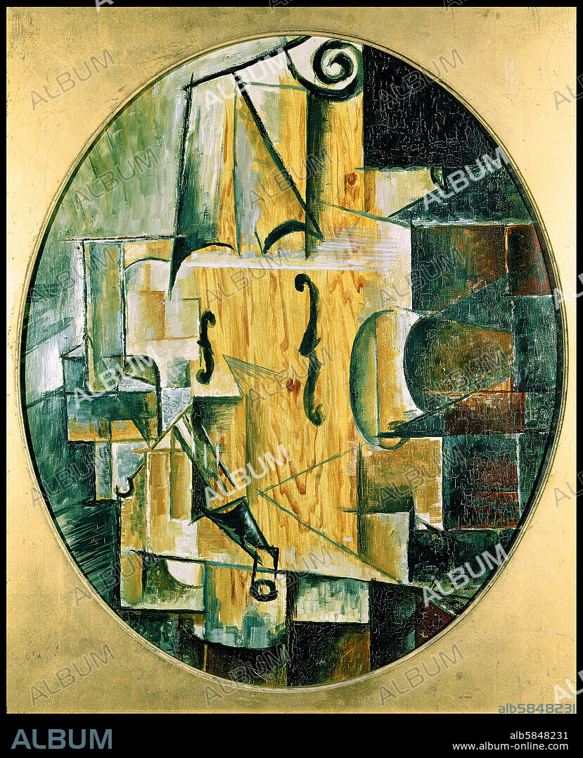 PABLO PICASSO. Violin. Oil on canvas.