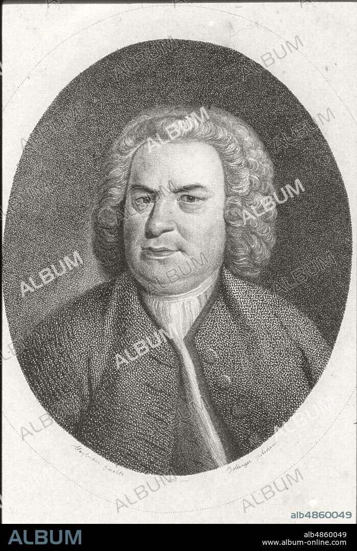 "Portrait of Johann Sebastian Bach". Engraving.