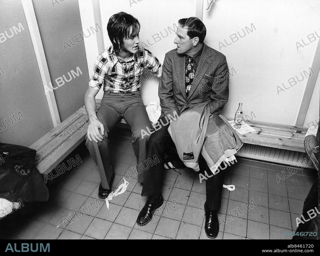 1972-10-01. Ralf Edström, Åtvidabergs FF och förbundskapten Georg "Åby" Ericson . Foto: Jacob Forsell / Expressen / TT / Kod: 14. ** AFTONBLADET OUT **.