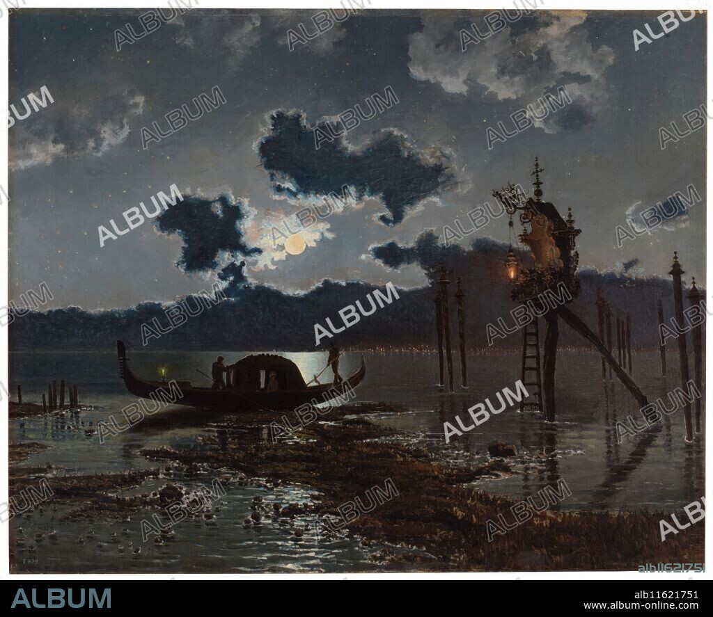 ANTONIO MUÑOZ DEGRAIN. Antonio Muñoz Degrain / 'The Lagoon, Venice'. 1886. Oil on canvas.