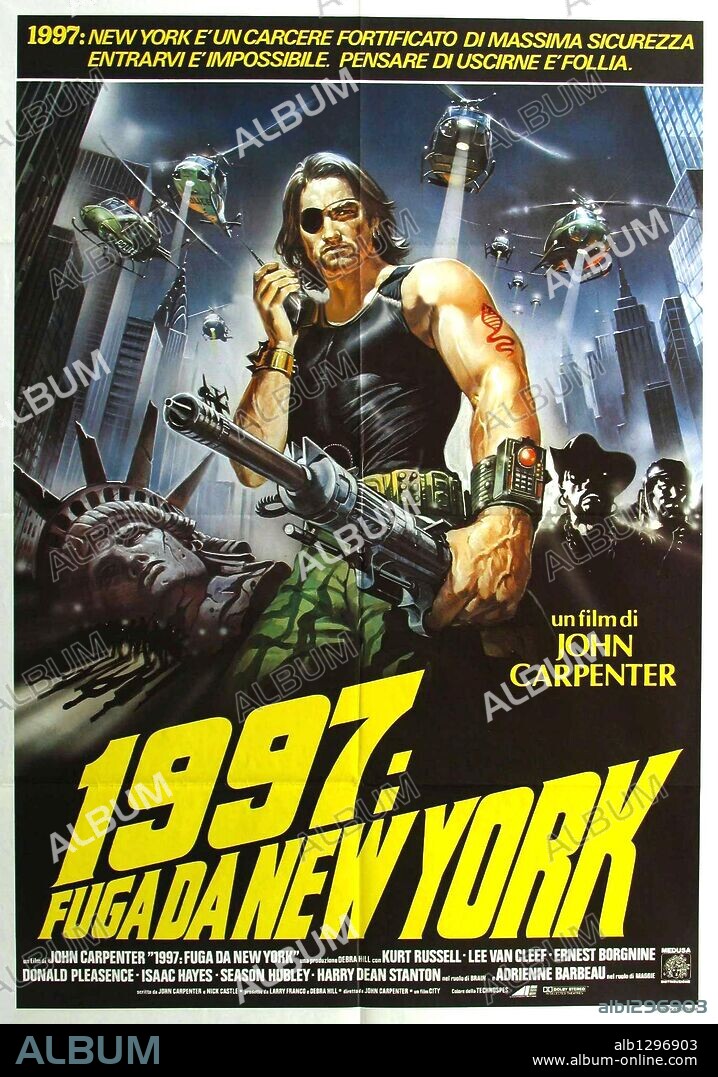 Poster de 1997: RESCATE EN NUEVA YORK, 1981 (ESCAPE FROM NEW YORK), dirigida por JOHN CARPENTER. Copyright AVCO EMBASSY.