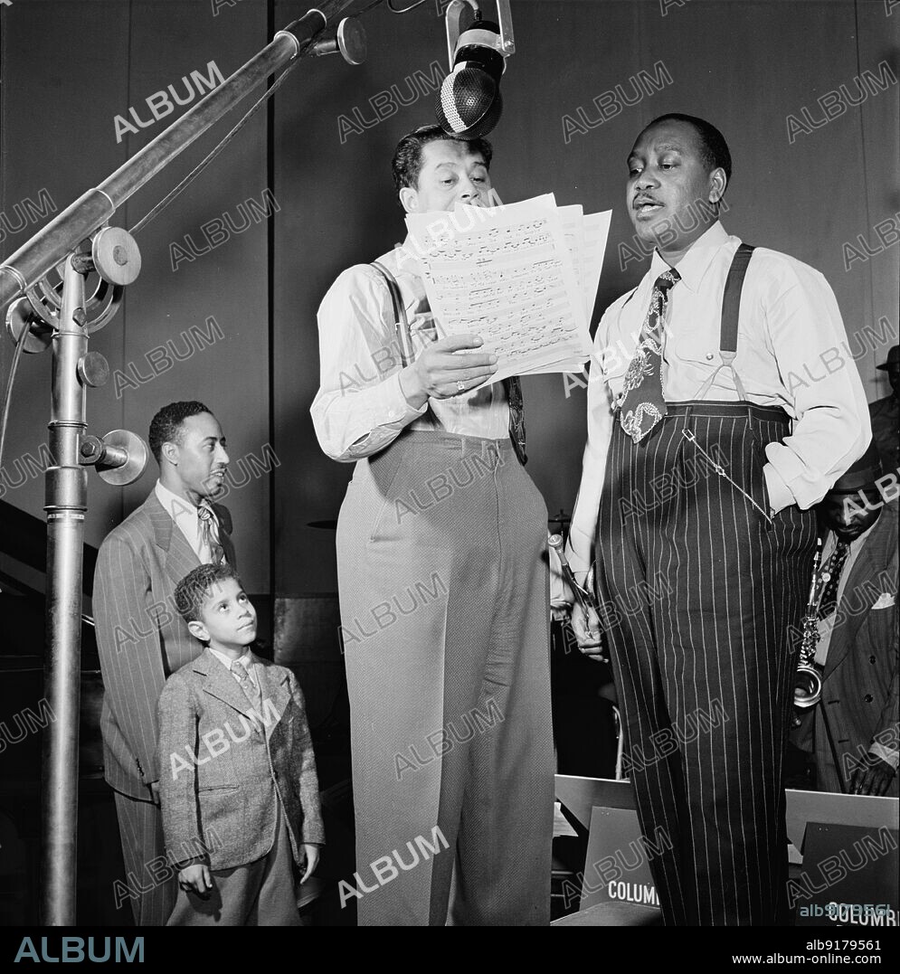 WILLIAM PAUL GOTTLIEB. Portrait of Jonah Jones and Cab Calloway, Columbia studio, New York, N.Y., ca. Mar. 1947.