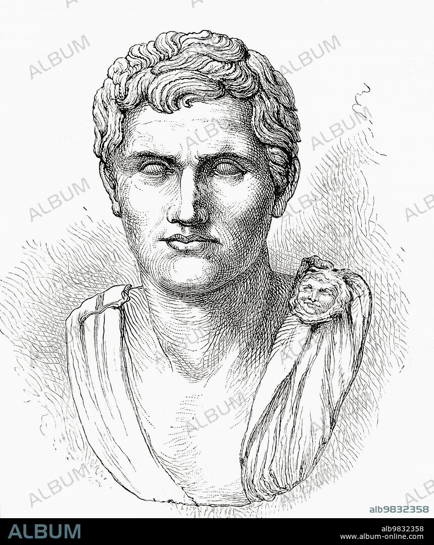 Quintus Hortensius Hortalus, 11450 BC. Famous Roman lawyer, renowned orator and statesman. From Cassell's Illustrated Universal History, published 1883.