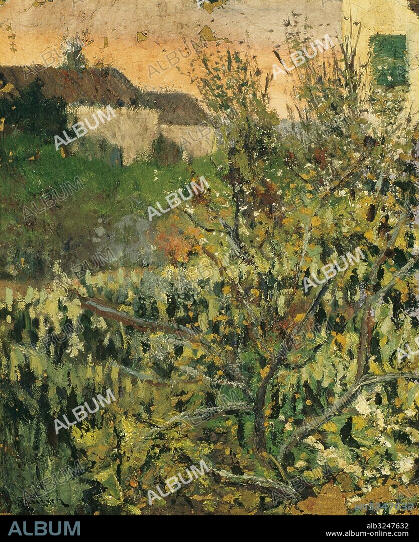 ARTE SIGLO XIX. ESPAÑA. Etapa modernista (1888-1905). Nicolau Raurich i Petre (Barcelona, 1871-1945). Pintor catalán. "PAISATGE" (PAISAJE). Oleo sobre tela. (49 x 42 cm.). Museo Diocesano de Barcelona. Cataluña.