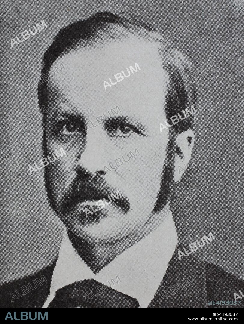 Wilhelm His, 1831 - 1904, Swiss anatomist and professor who invented the microtome, historical image or illustration, published 1890, digital improved.