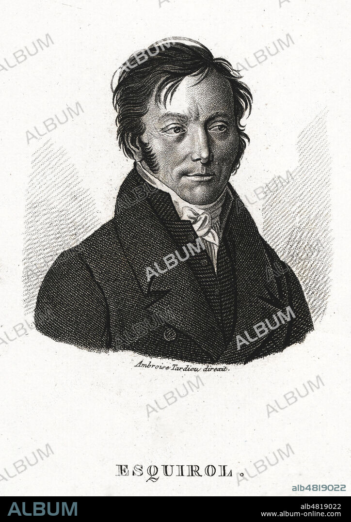 Jean Etienne Dominique ESQUIROL (1772-1840). Illustration d'Ambroise TARDIEU (1788-1841) vers 1840. Credit : Collection Kharbine-Tapabor.
