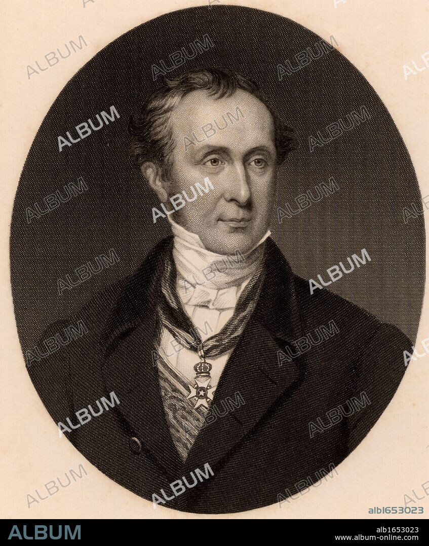 Roderick Impey Murchison 1792-1871) Scottish-born British geologist.  Defined Silurian system, 1835, Permian system, c1845, and in co-operation with Adam Sedgwick (1785-1873), the Devonian system. Fellow of the Royal Society, 1826. Director-general of the Geological Survey, 1855. President of the Royal Geographical Society, 1843.    From "Life of Sir Roderick I. Murchison" by Archibald Geikie (London, 1875). Engraving.   (Photo by: Universal History Archive/UIG via Getty Images).