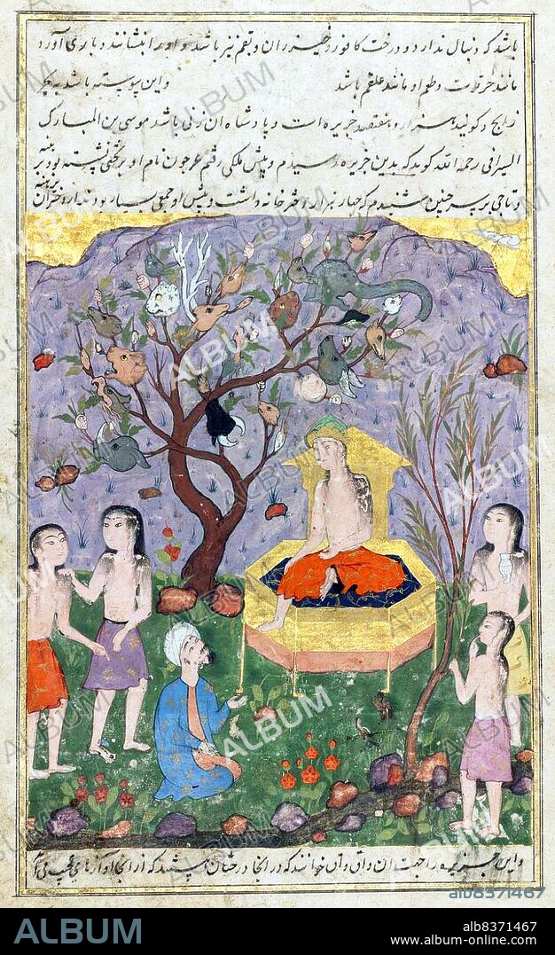 The Waqwaq is a giant tree that bears humanoid fruit in Indo-Persian lore. It is similar to the Japanese Jinmenju, another Human-Like tree.<br/><br/>. The Waqwaq is a Persian Oracular Tree, originating from India, whose branches or fruits become heads of men, women or monstrous animals (depending on version) all screaming 'Waq-Waq'.<br/><br/>. In the Islamic world, there is a legend about a fabulous tree on the island of Waq Waq, which has fruit in the form of human figures, or heads that talk and make prophesies. Alexander the Great is said to have encountered one such talking tree with human fruit.