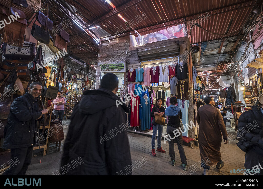 souk street, marrakesh, morocco, africa.