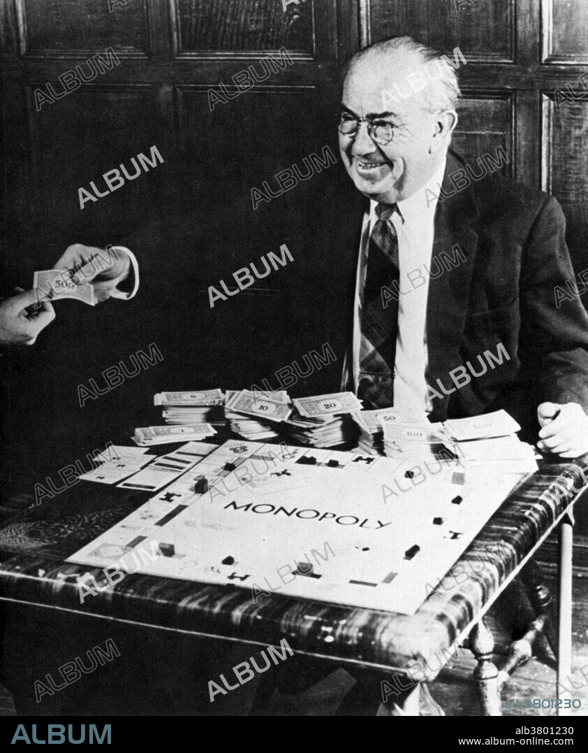 Charles Brace Darrow (August 10, 1889 - August 28, 1967) was an American best known as the claimed inventor of the Monopoly board game. Seeing his neighbors play a home-made board game in which the object was to buy and sell property, he decided to publish his own version. He marketed his version of the game under the name Monopoly. The game's direct ancestor was The Landlord's Game, created by Elizabeth Magie. The game was used by college professors and their students. Parker Brothers negotiated the rights from Darrow to produce the game in large scale. Darrow sought and received U.S. Patent 2,026,082 on the game in 1935, which Parker Brothers acquired. Within a year, 20,000 sets of the game were being produced every week. Monopoly ended up being the best-selling board game in America that year, and it made Darrow the first millionaire game designer in history. He died in 1967 at the age of 78. No photographer credited, undated.