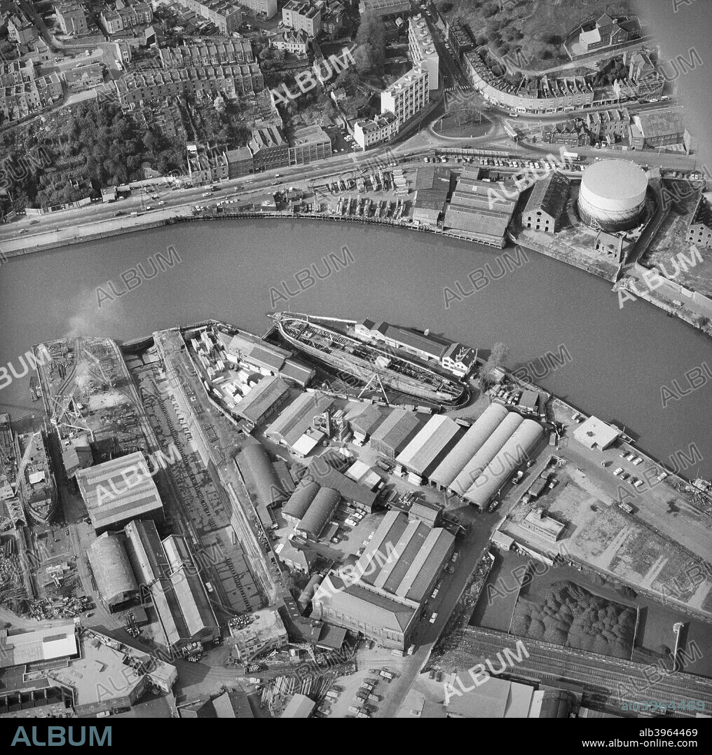 The SS 'Great Britain' in Great Western Dry Dock, Bristol, 1973.