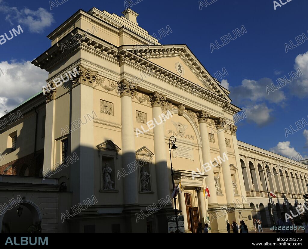 Poland. Warsaw. Saint Anne's Church. Neoclassical facade built by Chrystian Piotr Aigner (1756-1841). 18th century.