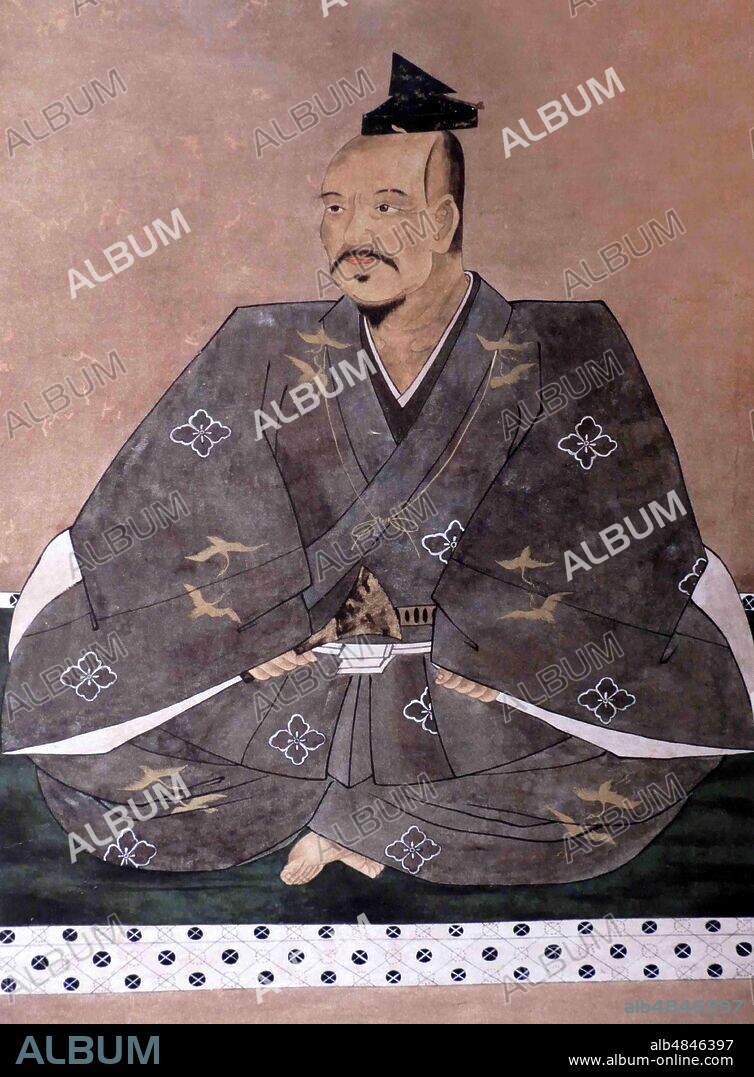 Takeda Shingen (1521 - 1573), a pre-eminent daimyo (lord), in feudal Japan with exceptional military prestige in the late stage of the Sengoku period.