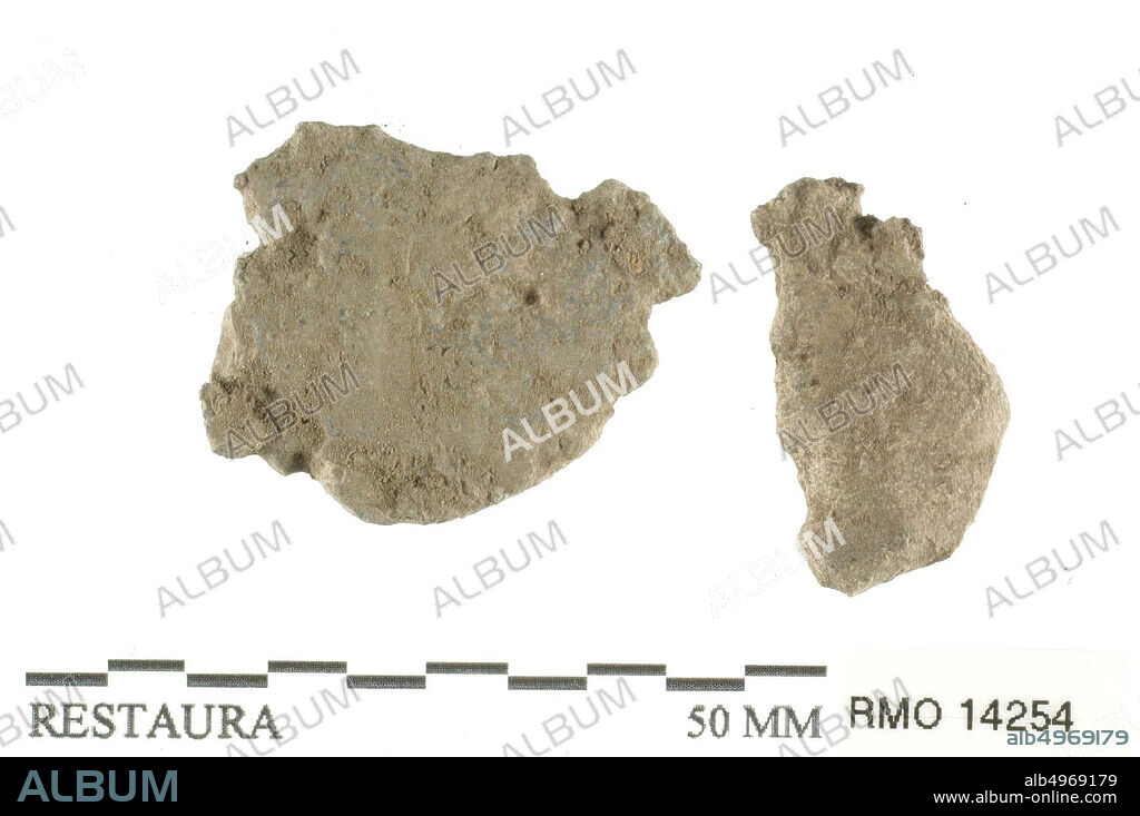 The Netherlands Middle Ages, fragment, 3x, lead, 3.2 x 2.7 cm, x, the Netherlands, Utrecht, Wijk bij Duurstede, Wijk bij Duurstede, Dorestad.