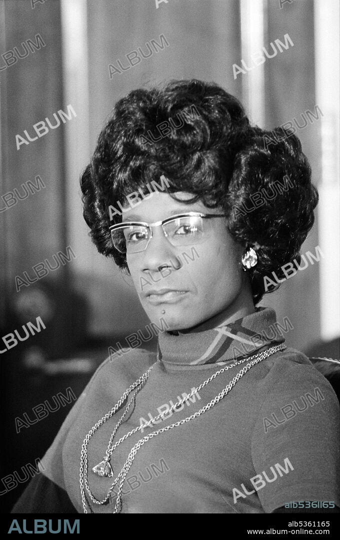 New York State Congresswoman Shirley Chisholm at Black Caucus State of the Union event, Washington, D.C., USA, Warren K. Leffler, January 31, 1973.
