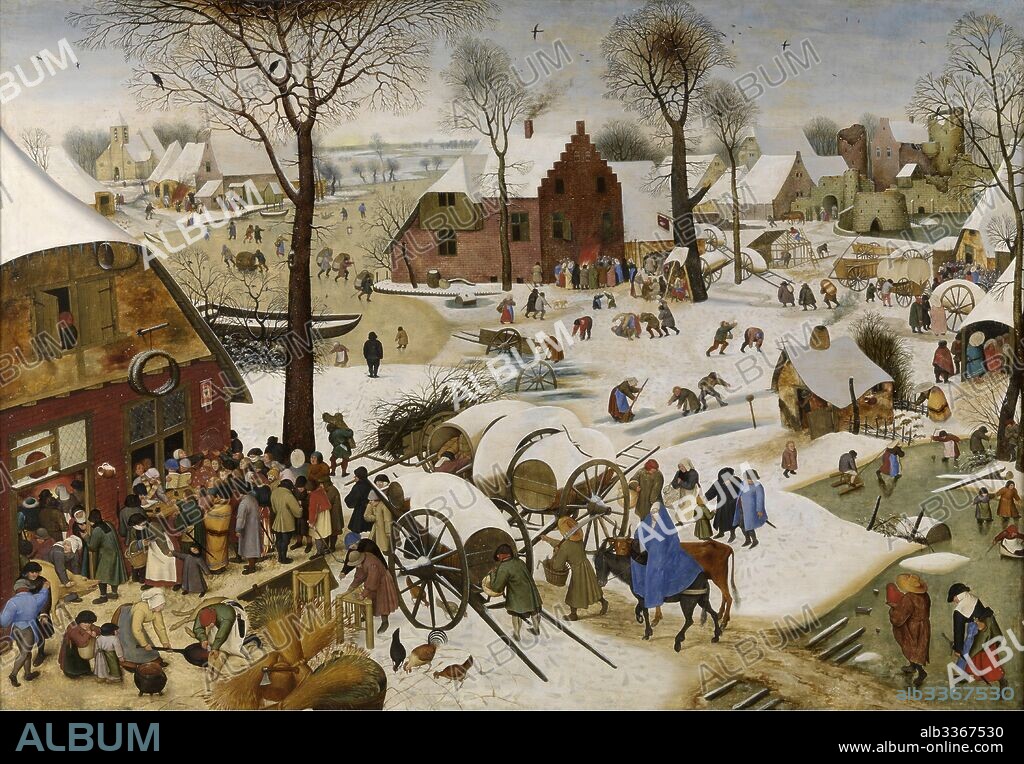 PIETER THE YOUNGER BRUEGHEL. The Census at Bethlehem (The Numbering at Bethlehem).