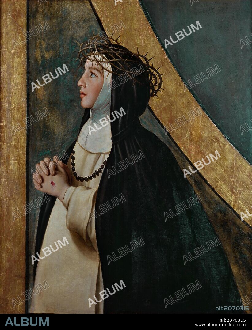 JUAN BAUTISTA MAYNO. Fray Juan Bautista Maíno / 'Saint Catherine of Siena', 1612-1614, Spanish School, Oil on panel, 118 cm x 92 cm, P03129.