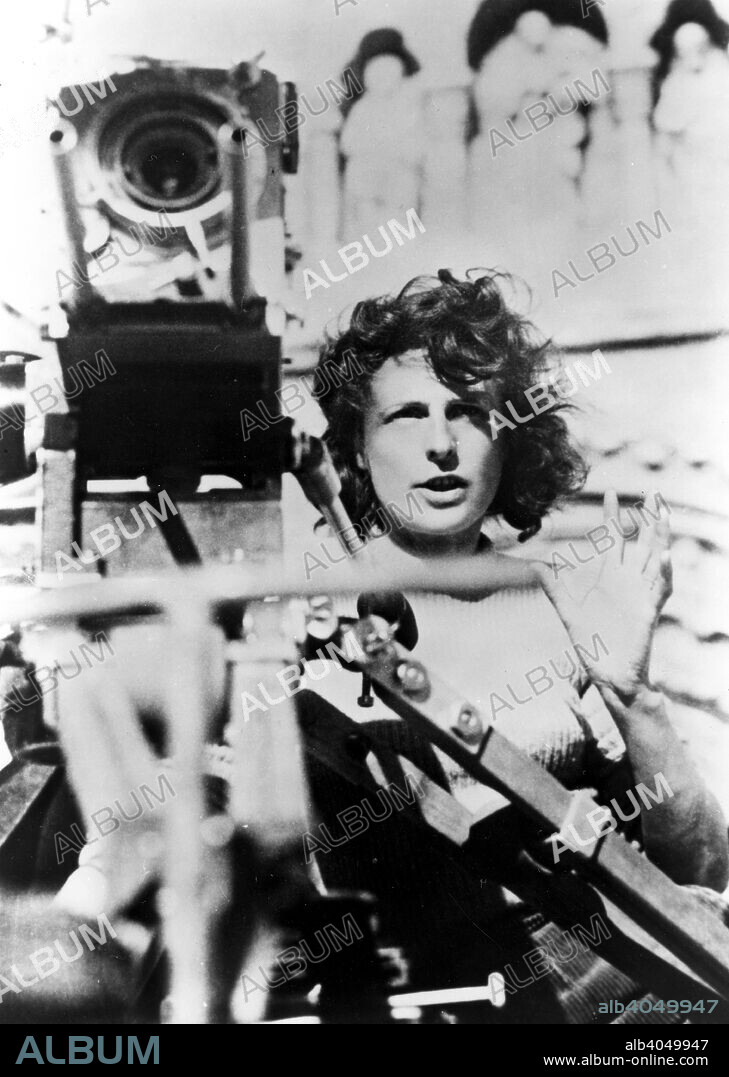 Leni Reifenstahl (1902-2003), German Film maker, behind the camera. Was hired by Hitler to make Nazi propaganda films.