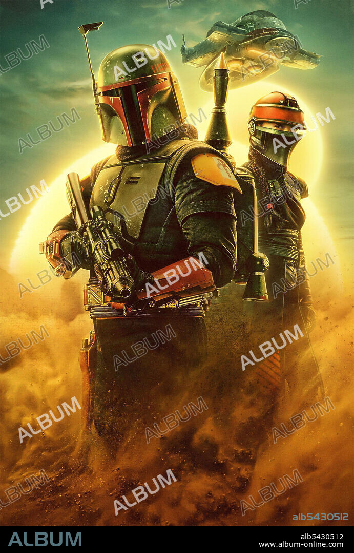 Poster de EL LIBRO DE BOBA FETT, 2021 (THE BOOK OF BOBA FETT), dirigida por BRYCE DALLAS HOWARD, DAVE FILONI, JON FAVREAU y ROBERT RODRIGUEZ. Copyright LUCASFILM.