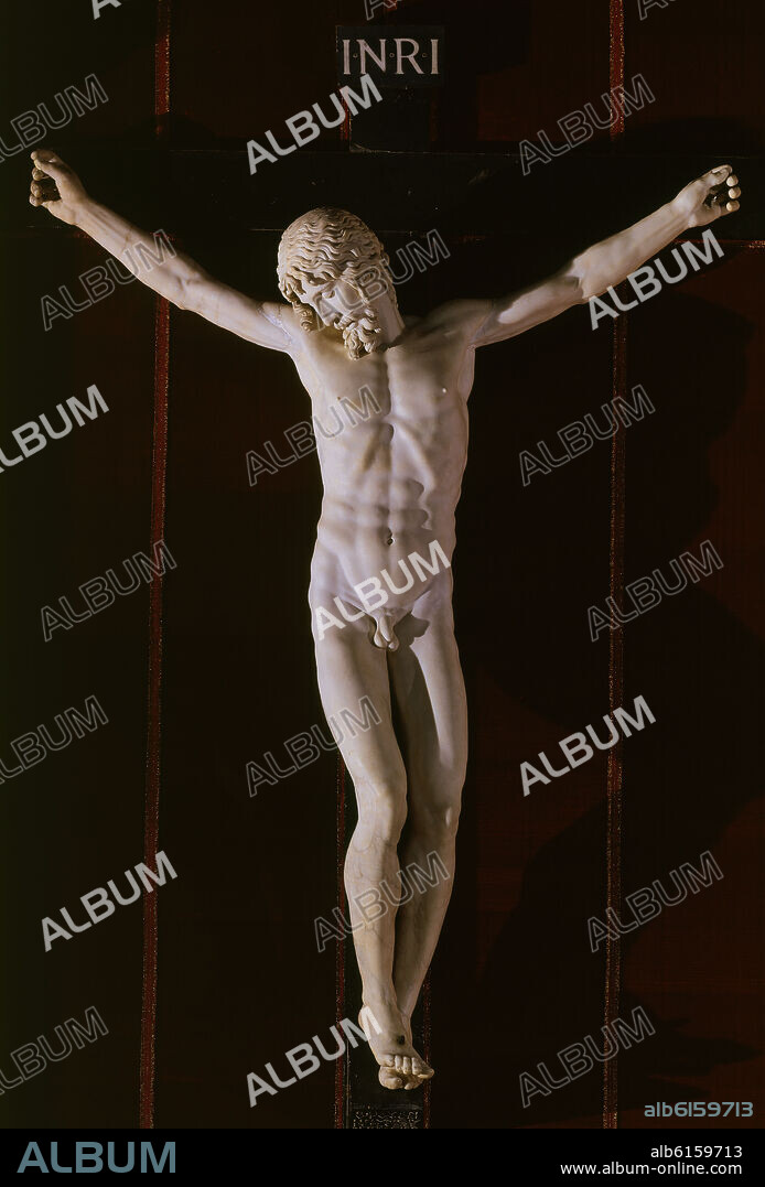 BENVENUTO CELLINI (1500-1571). CRISTO EN LA CRUZ (1562) - MARMOL DE CARRARA BLANCO.