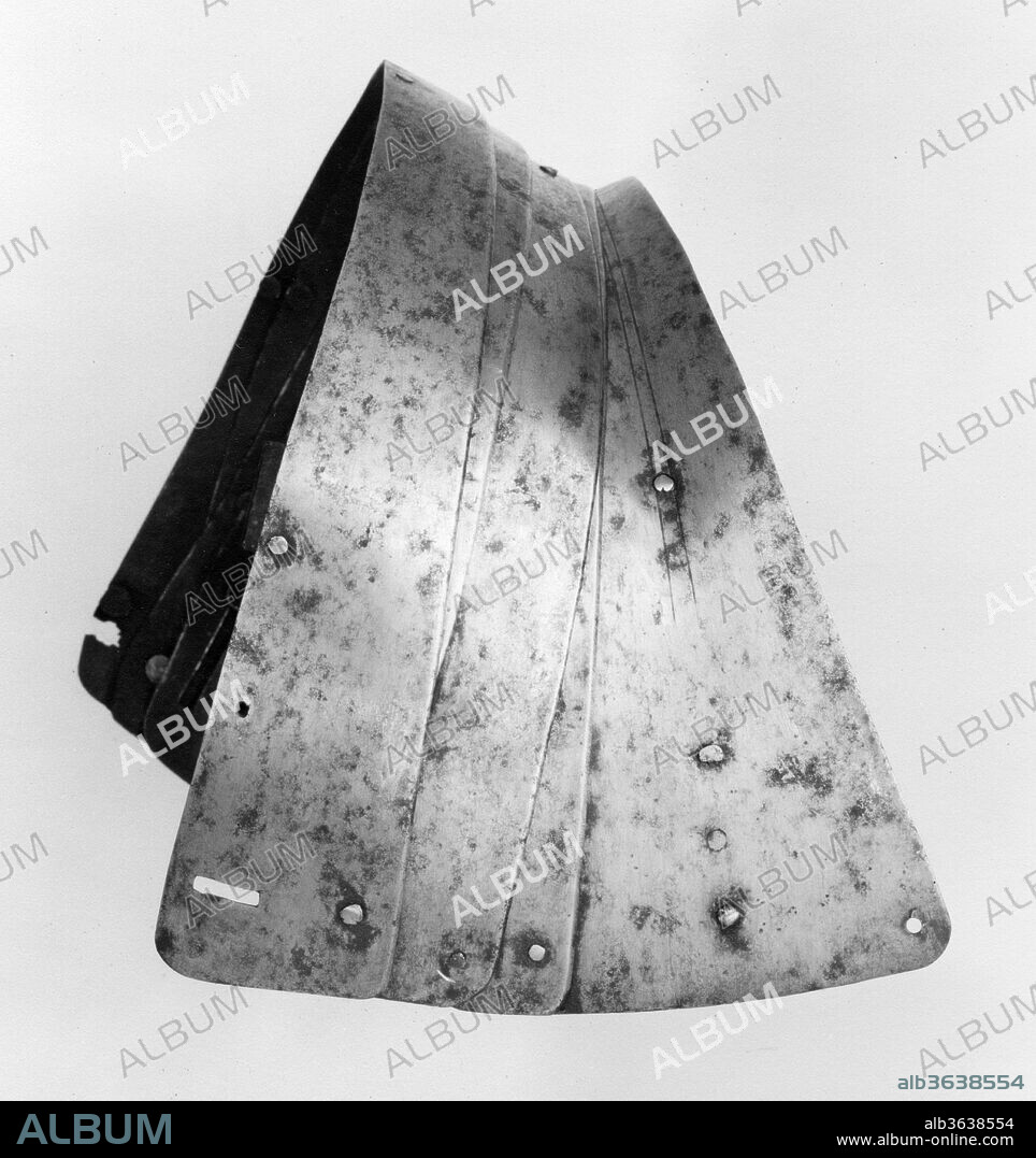Parts of an Inner Thigh Defense (Hoguine) for a Boy's Armor. Culture: probably German. Dimensions: H. 6 1/2 in. (16.5 cm); W. 8 in. (20.3 cm). Date: ca. 1520.