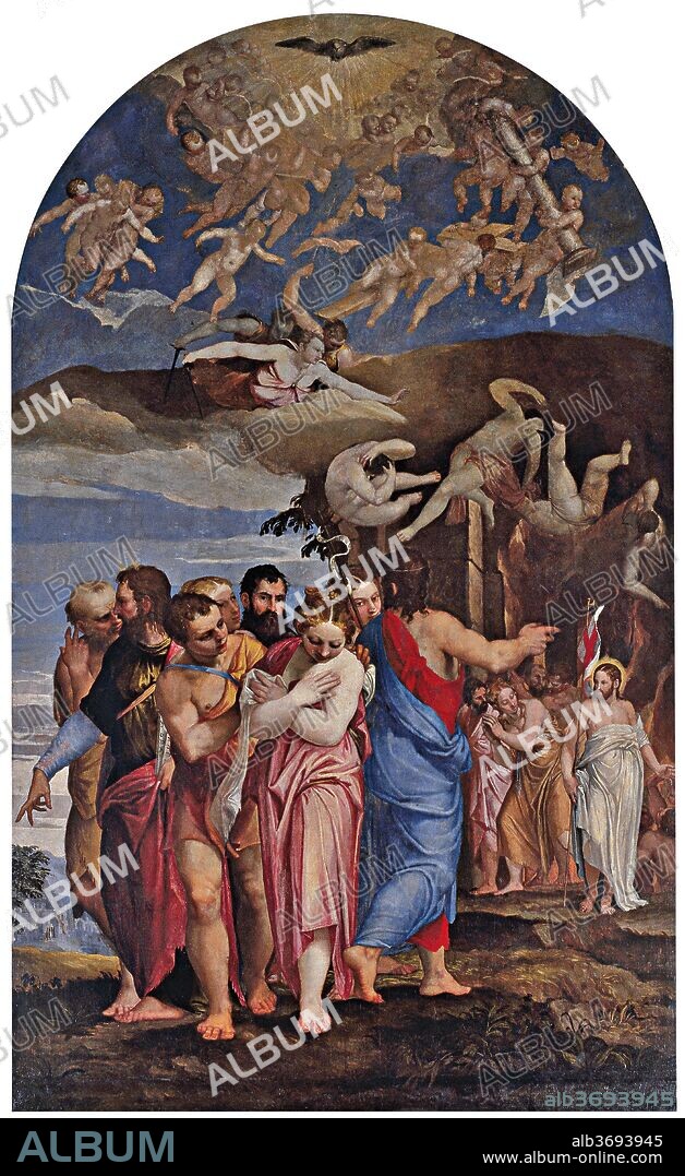 GIOVANNI BATTISTA PONCHINI. The Descent of Christ into Limbo and the Liberation of Souls in Purgatory.