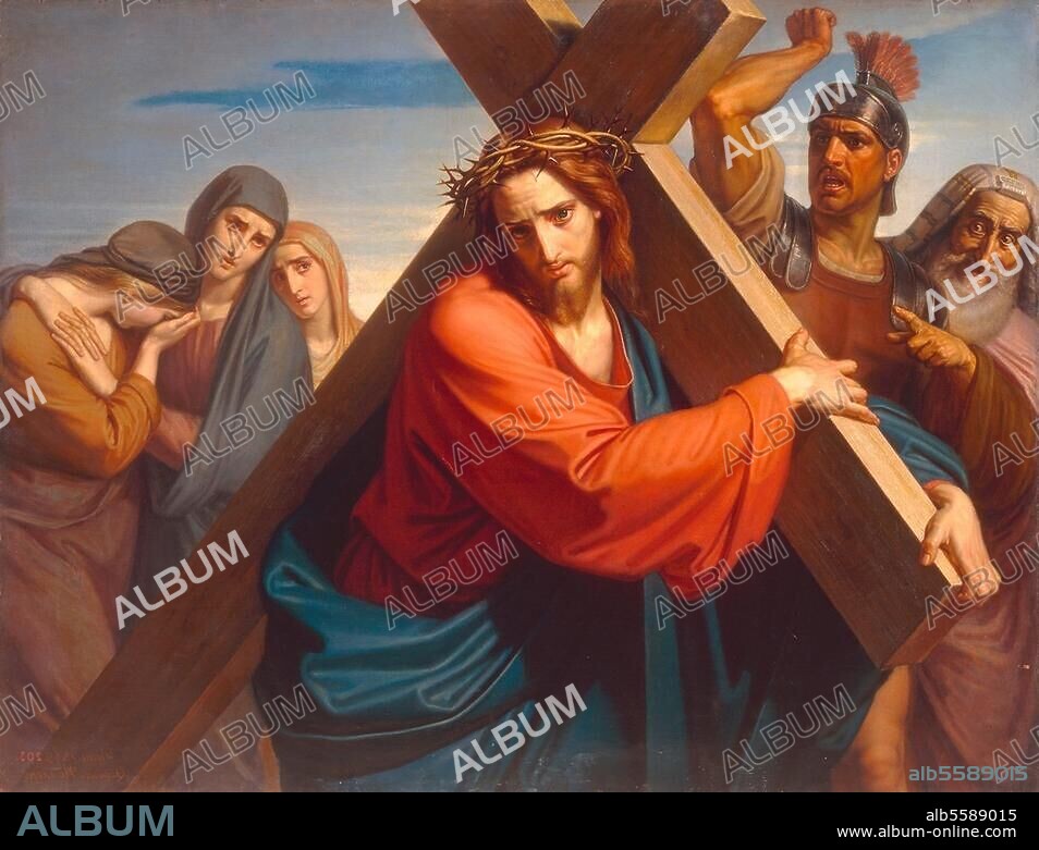 OTTO FRIEDRICH THEODOR VON MÖLLER. Moeller, Otto Friedrich Theodor von. (in Rußland: Fjodor Antonowitsch Moller). 1812-1874. "Die Kreuztragung", 1869. Öl auf Leinwand, 108,5 × 141 cm. St. Petersburg, Staatl. Russisches Museum.