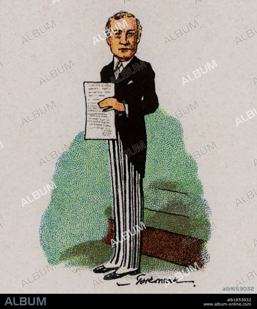 Edward Hilton Young, lst Baron Kennet (1879-1960), British politician and writer.  Sat in Parliament first as a Liberal, then as a Conservative. A delegate to the League of Nations in 1926 and 1927.  Married Kathleen Scott (nee Bruce), widow of the Antarctic explorer Robert Falcon Scott.  From a series of cards on "Notable MPs" (London, 1929). (Photo by: Universal History Archive/UIG via Getty Images).