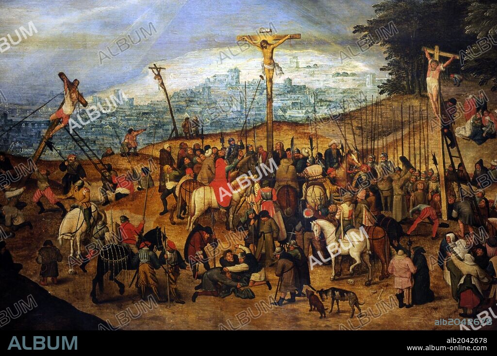 Pieter Brueghel the Younger (1564-1638). Flemish painter. The Crucifixion or The Calvary, 1617. Museum of Fine Arts. Budapest. Hungary.